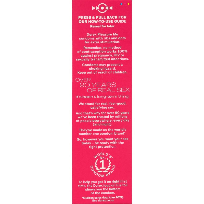 Durex Condom Pleasure Me 12 Pack
