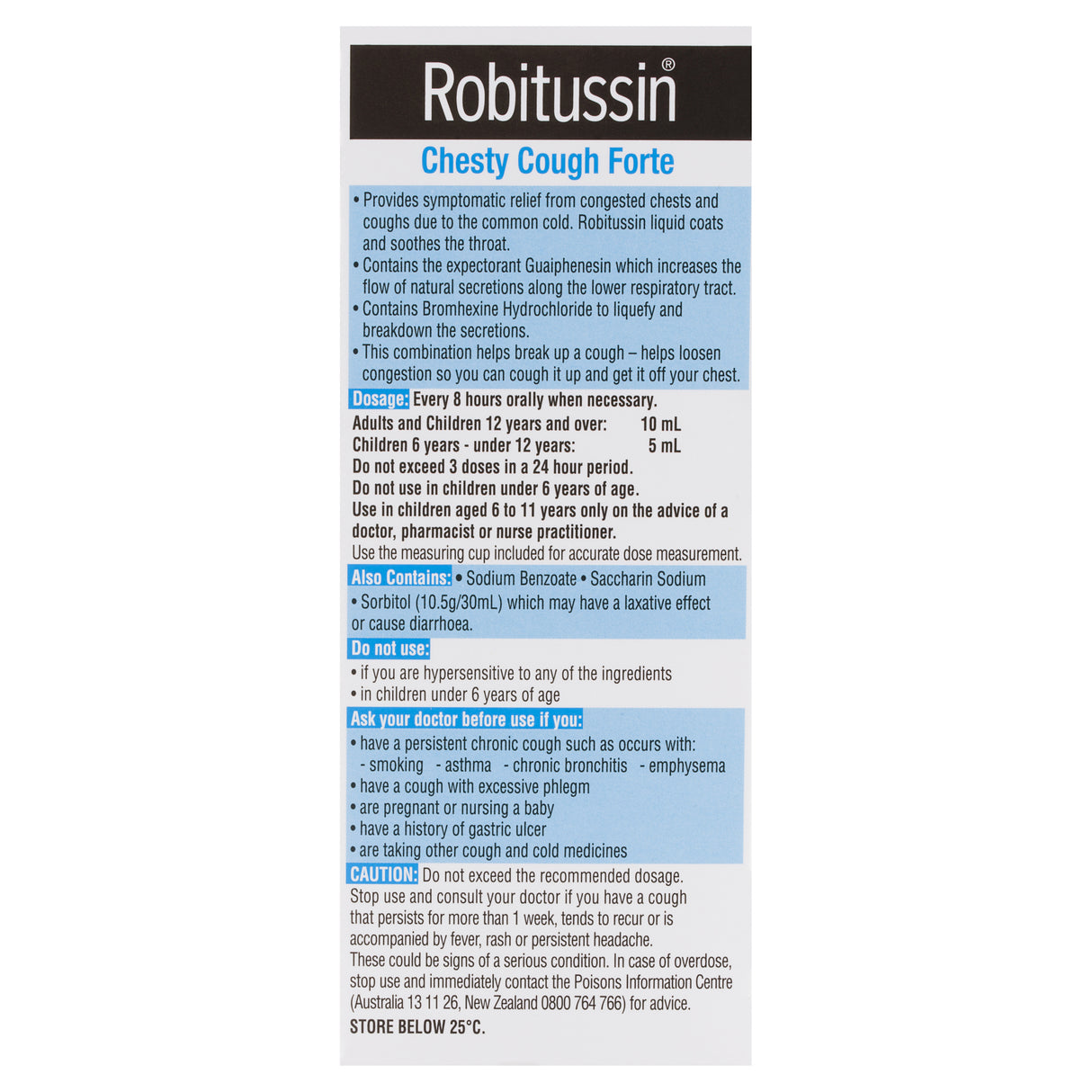 Robitussin Chesty Cough Forte 200ml