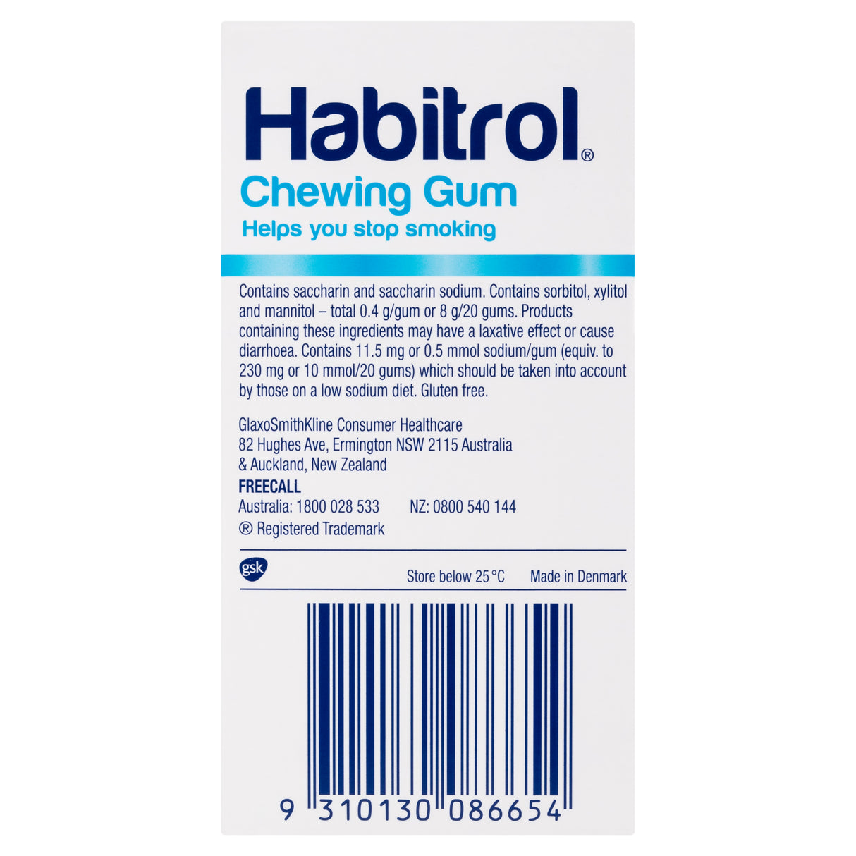 Habitrol Chewing Gum Mint 2mg 96pk