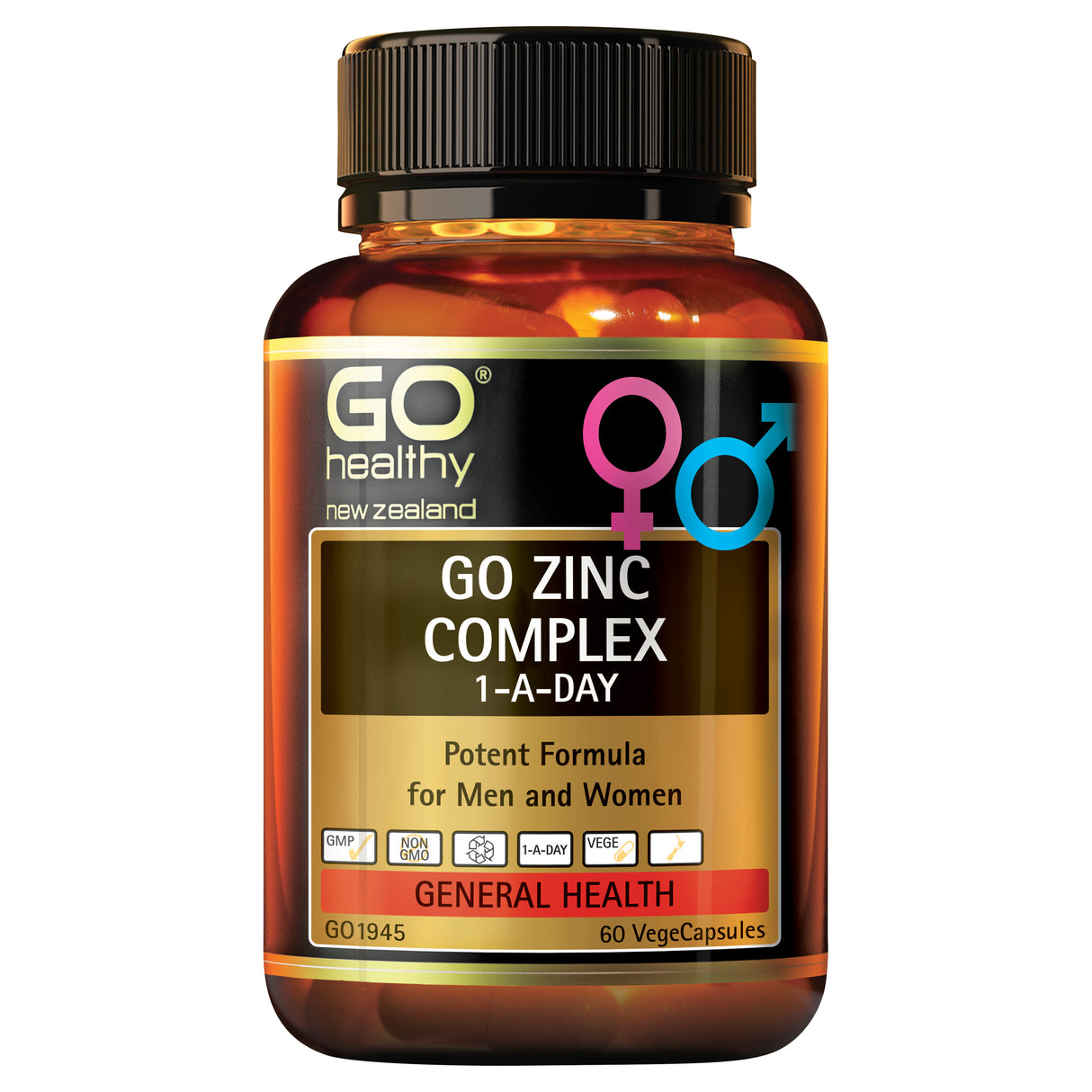 GO Healthy GO Zinc Complex Supplement 60 Capsules