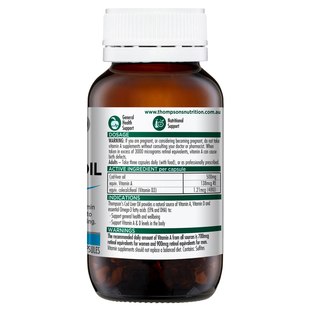 Thompson's COD-Liver Oil 100 Capsules