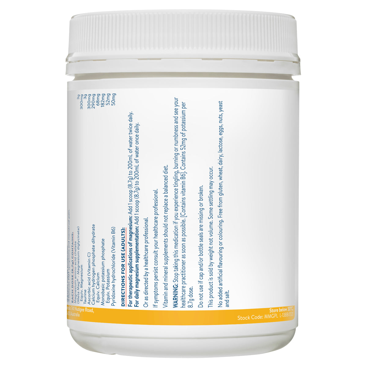 Ethical Nutrients Mega Magnesium Powder - Raspberry Flavour 450g