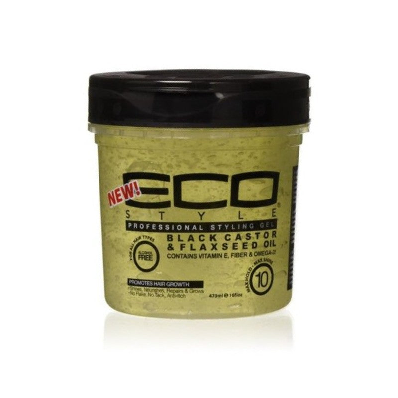 Eco Style Black Castor & Flaxseed Oil Hair Styling Gel 473ml