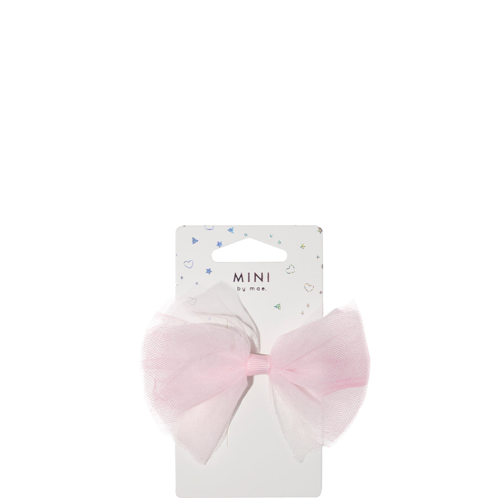 Mini By Mae Alligator Clip Tulle Dusky Pink