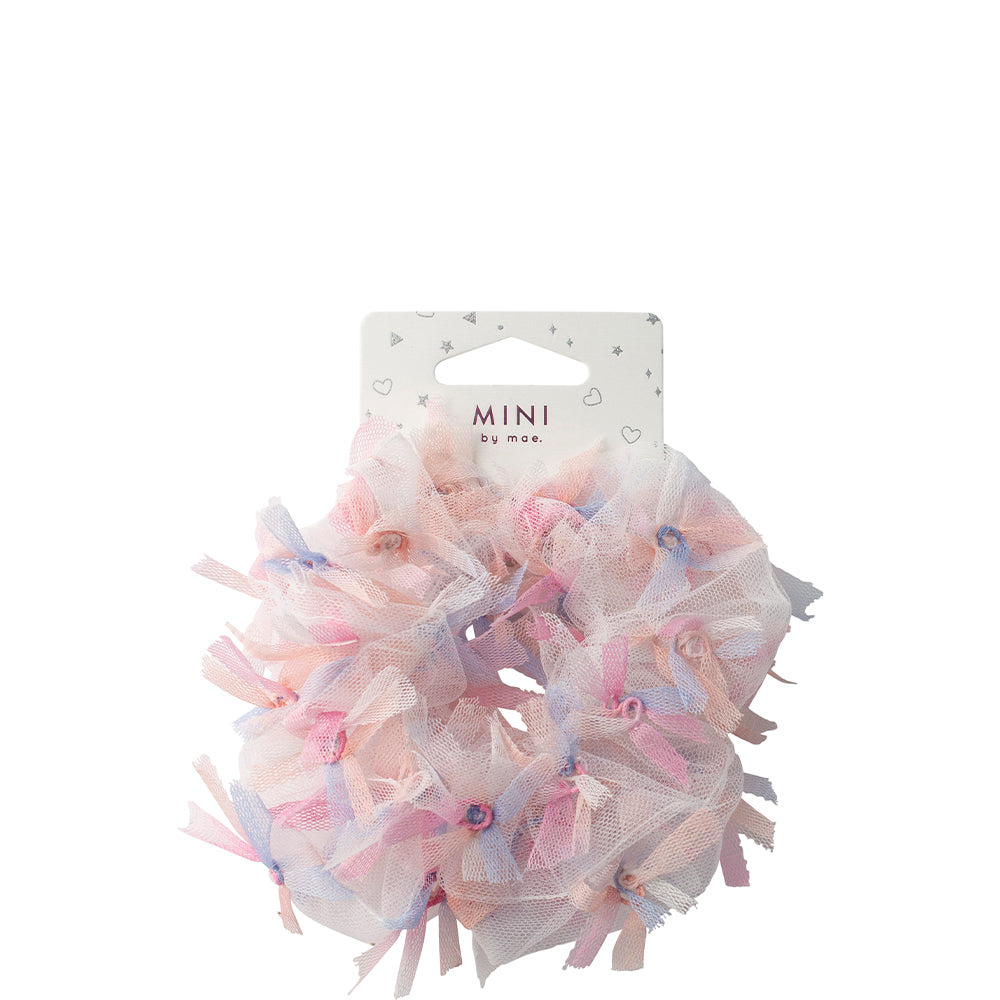 Mini By Mae Elastic Scrunchie Rainbow Frill