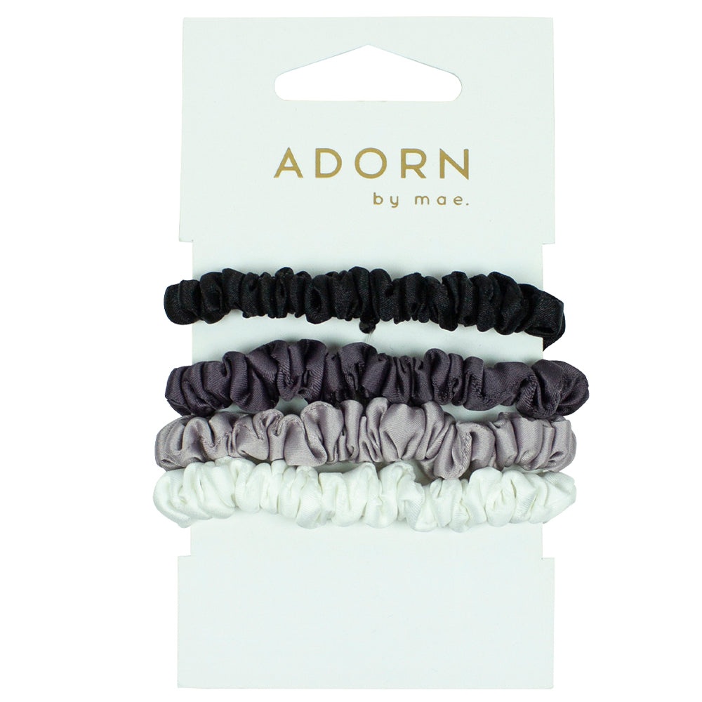 Elastics Slim Scrunchies Greys