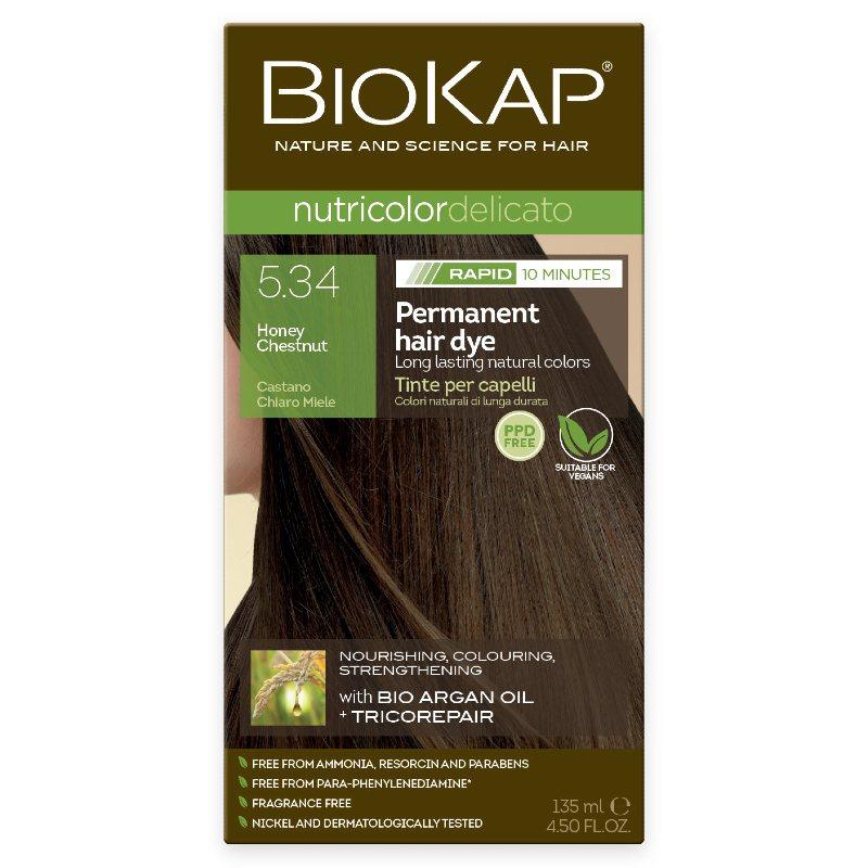 Biokap Delicato Rapid Natural Permanent Hair Colour5.34 Honey Chest Choc 135ml
