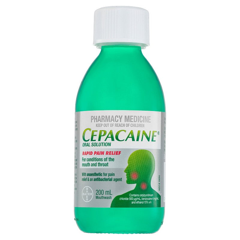 Cepacaine Mouthwash Liquid 200 mL