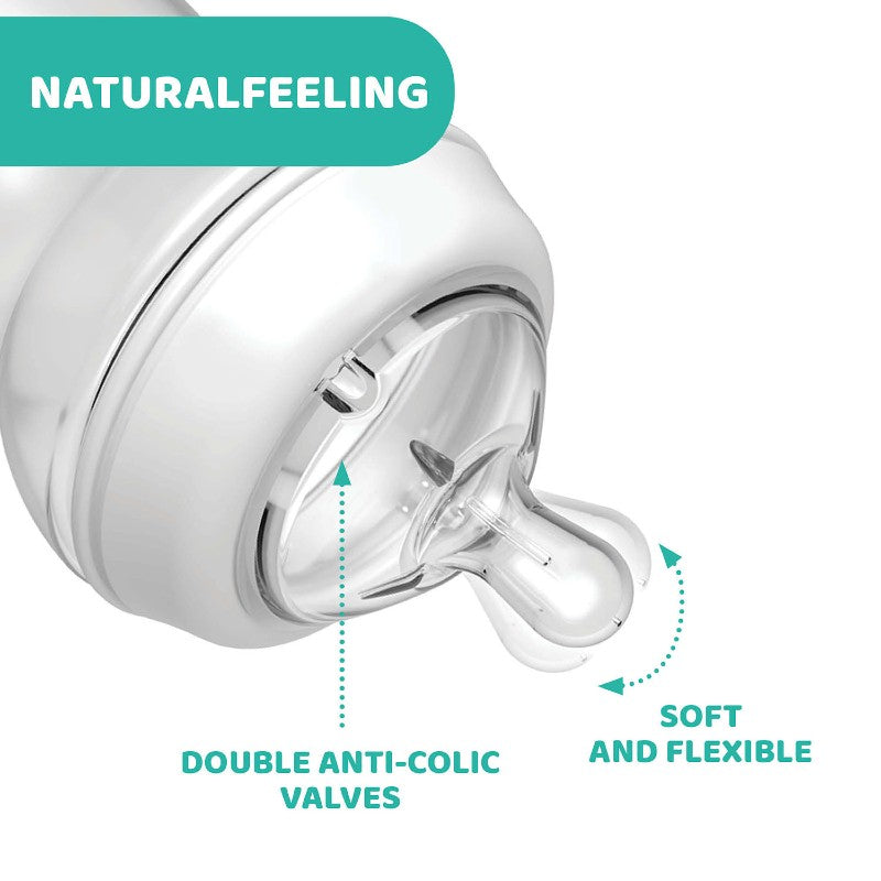 Chicco Natural Feeling Teat 6M+ Fast Flow 2 Pack