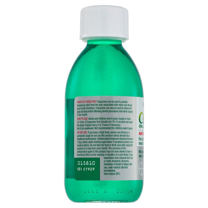 Cepacaine Mouthwash Liquid 200 mL