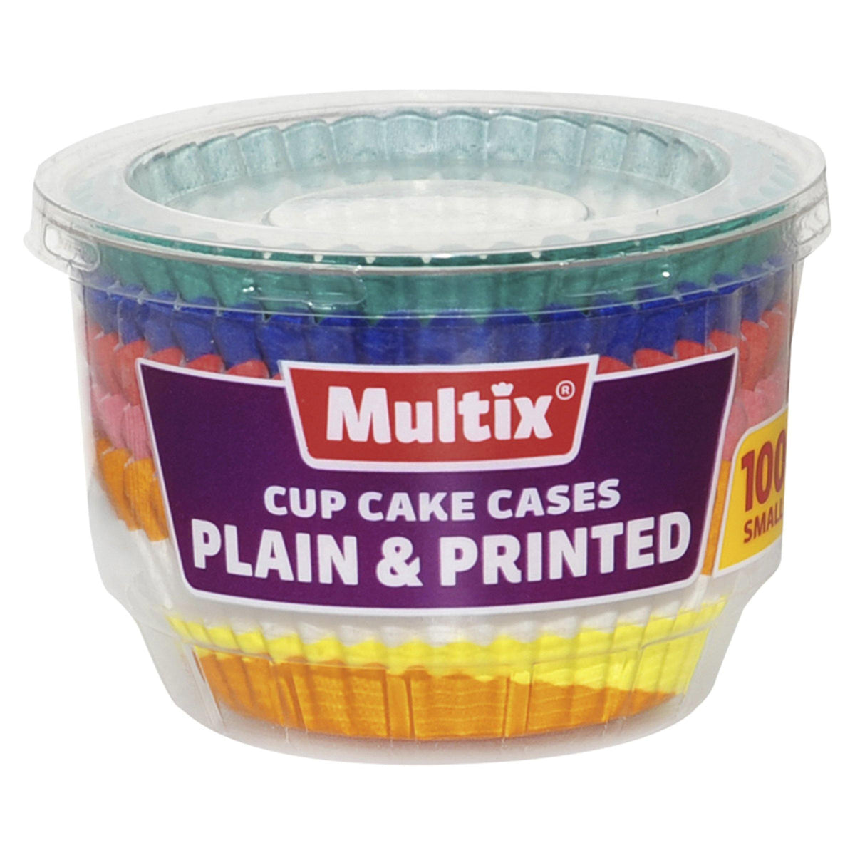 Multix Cup Cake Cases Plain & Printed Small 100 pack NZ - Bargain Chemist