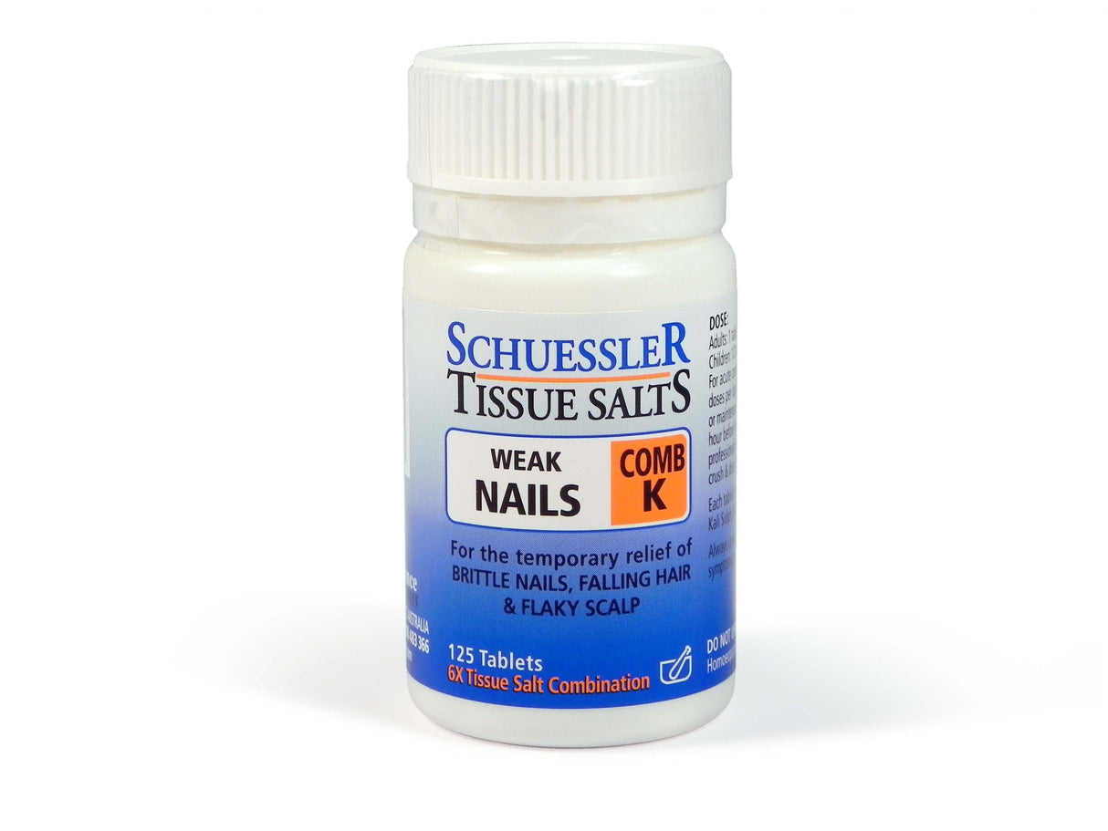 Dr Schuessler Comb K Weak Nails 6X Tissue Salt 125s
