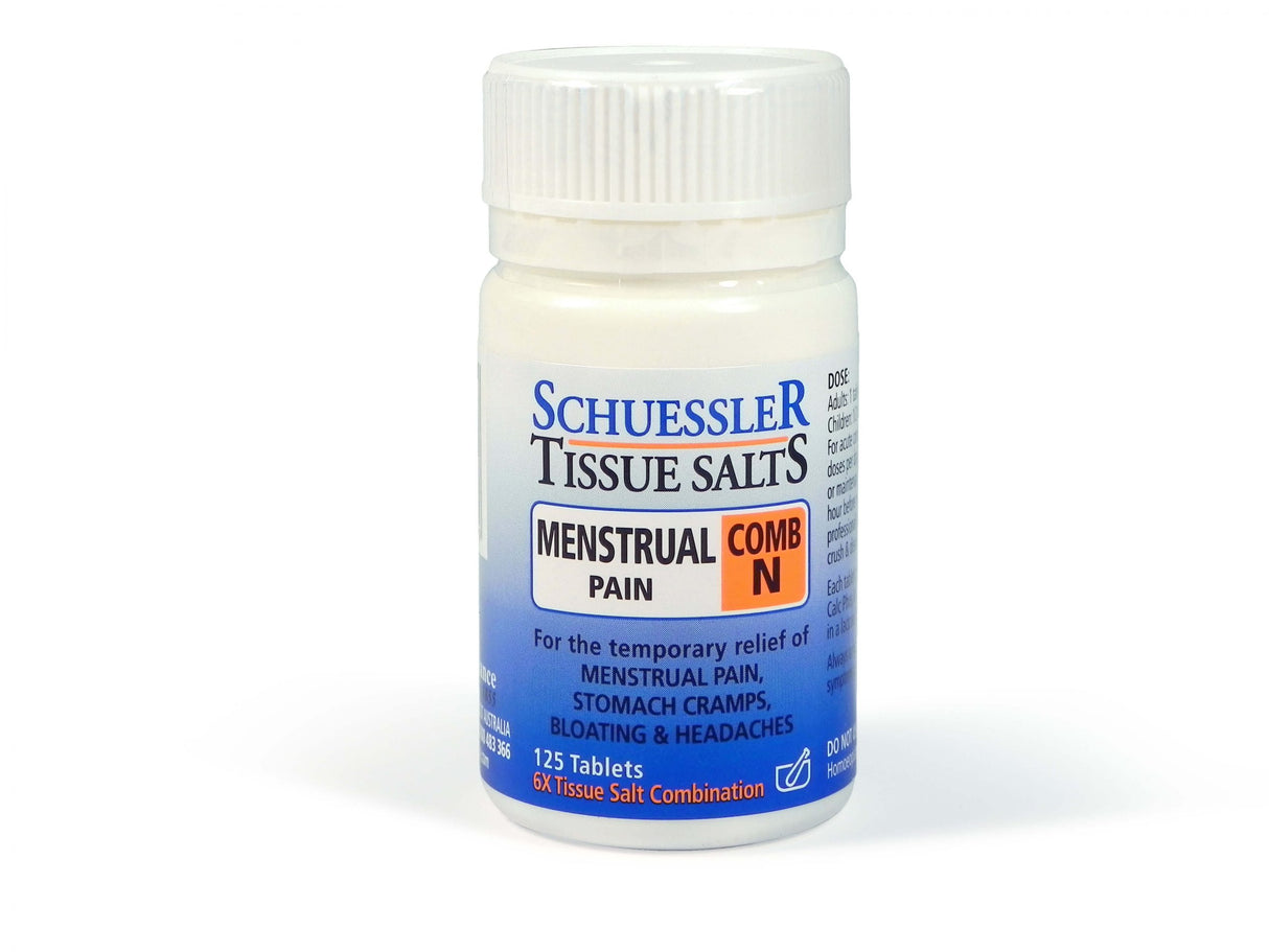 Dr Schuessler Comb N Menstrual Pain 6X Tissue Salt 125s