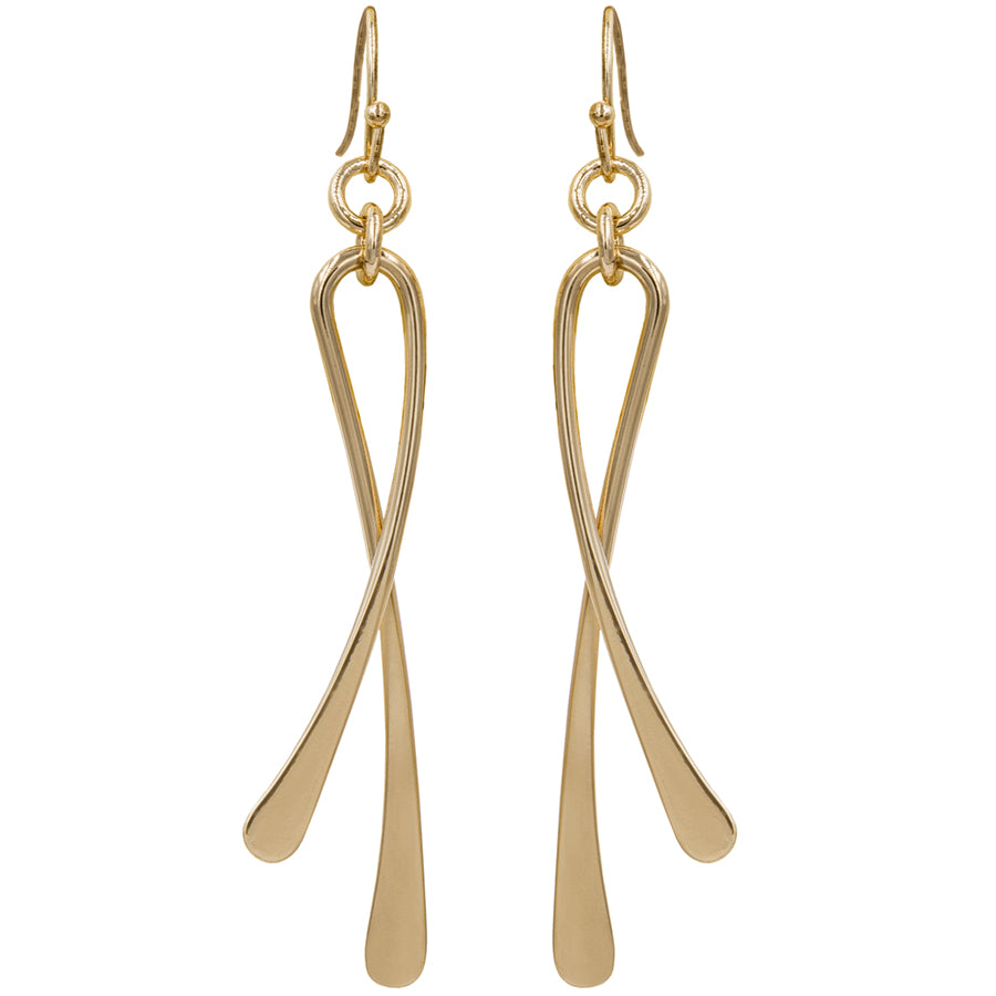 EarSense F291 Gold Crossover Drop French Hook