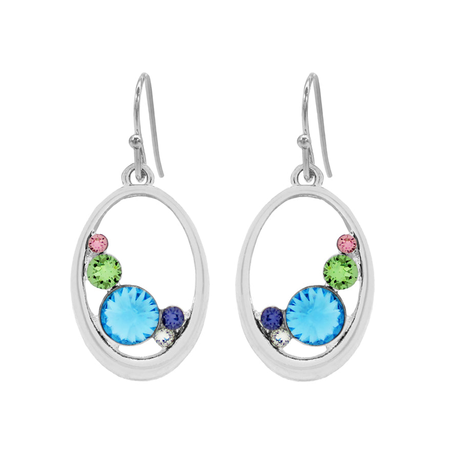 EarSense F368 Swarovski Crystal Teardrop French Hook