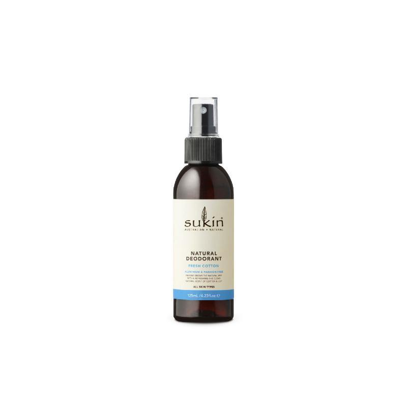 Sukin Natural Deodorant Fresh Cotton 125ml NZ - Bargain Chemist