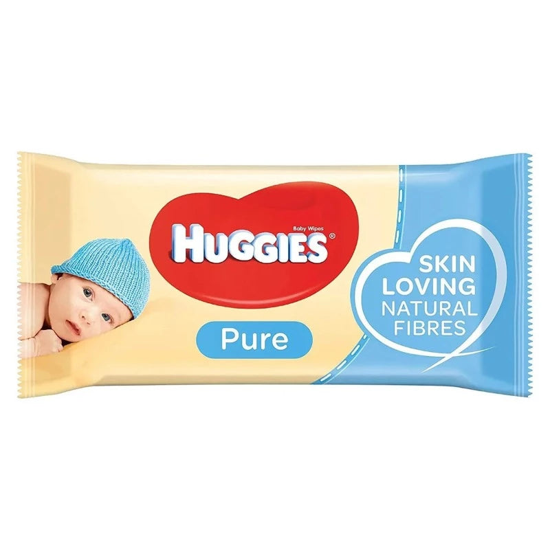 Huggies Natural Fibre Baby Wipes Pure 56pk