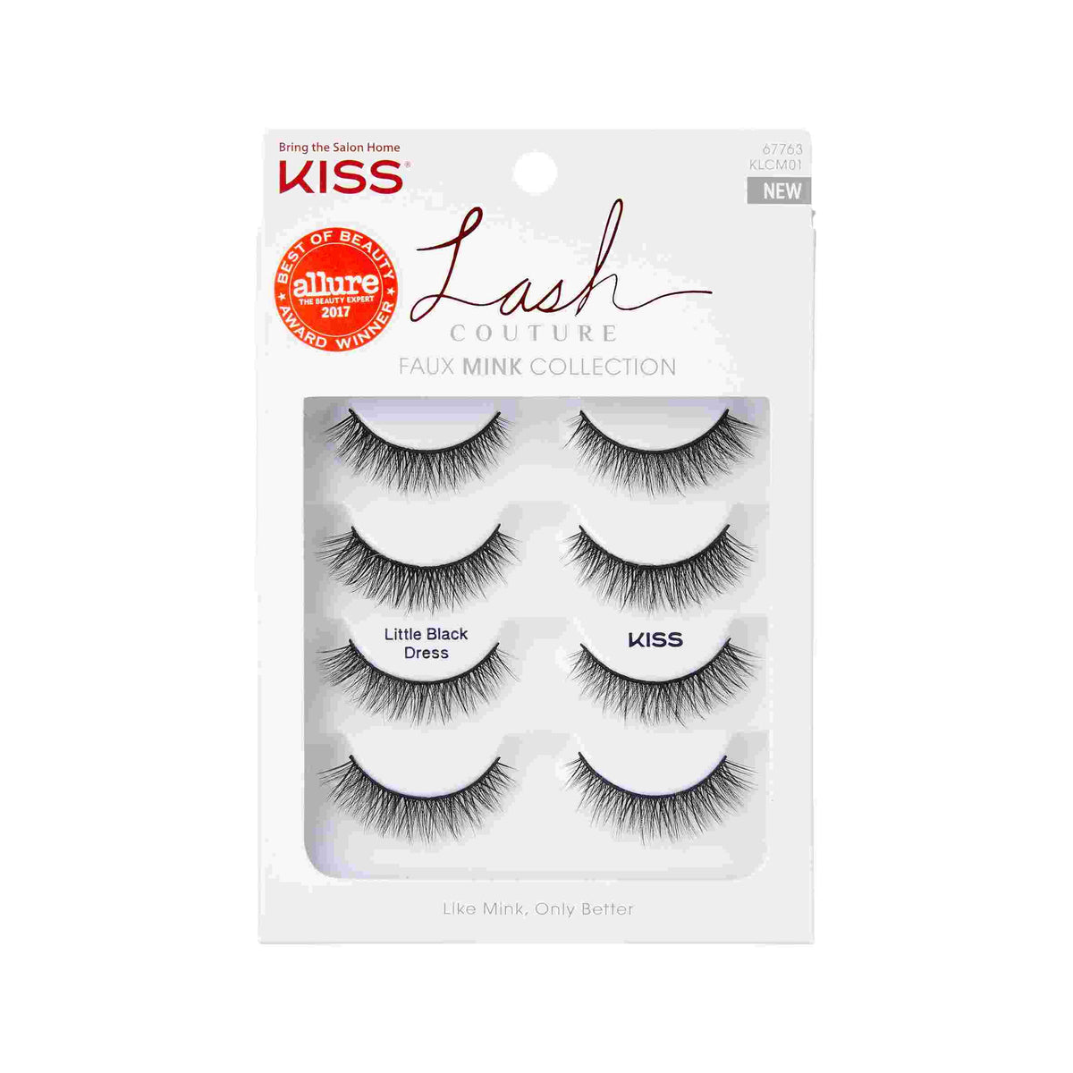 Kiss Lash Couture Ltl Blk Dress 4pr