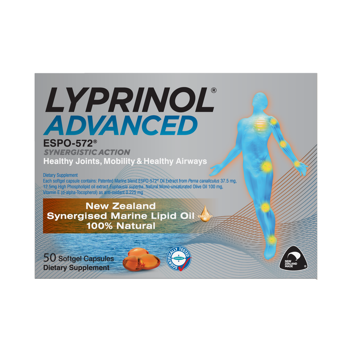 Lyprinol Advanced Marine Lipid Joint Health 50 capsules