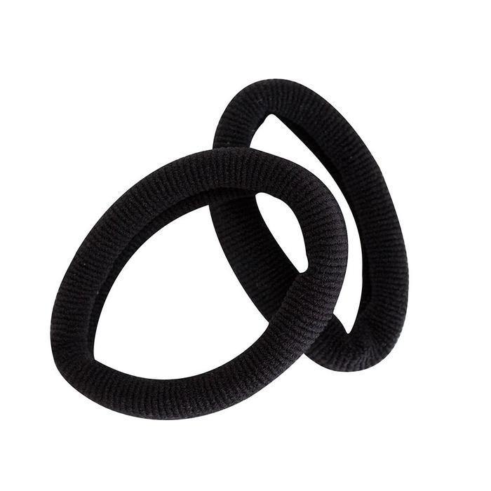 Mae Large Elastic Ponytailers Black 2 Pack NZ - Bargain Chemist