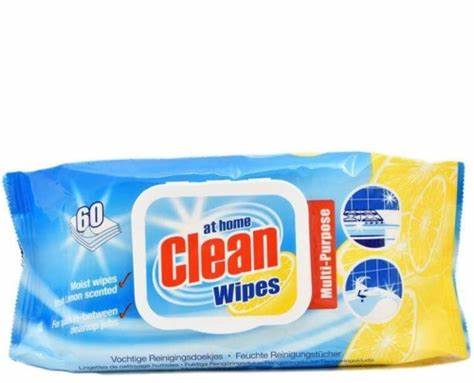 ATHOME Clean Multi Purpose Wipe Lemon 60