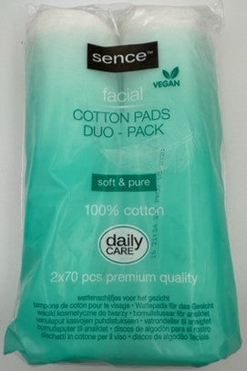 SENCE Facial Cotton Pads Duo Pack 70 x 2