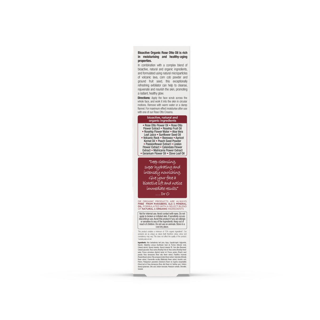 Dr Organic Rose Otto Face Scrub 125ml