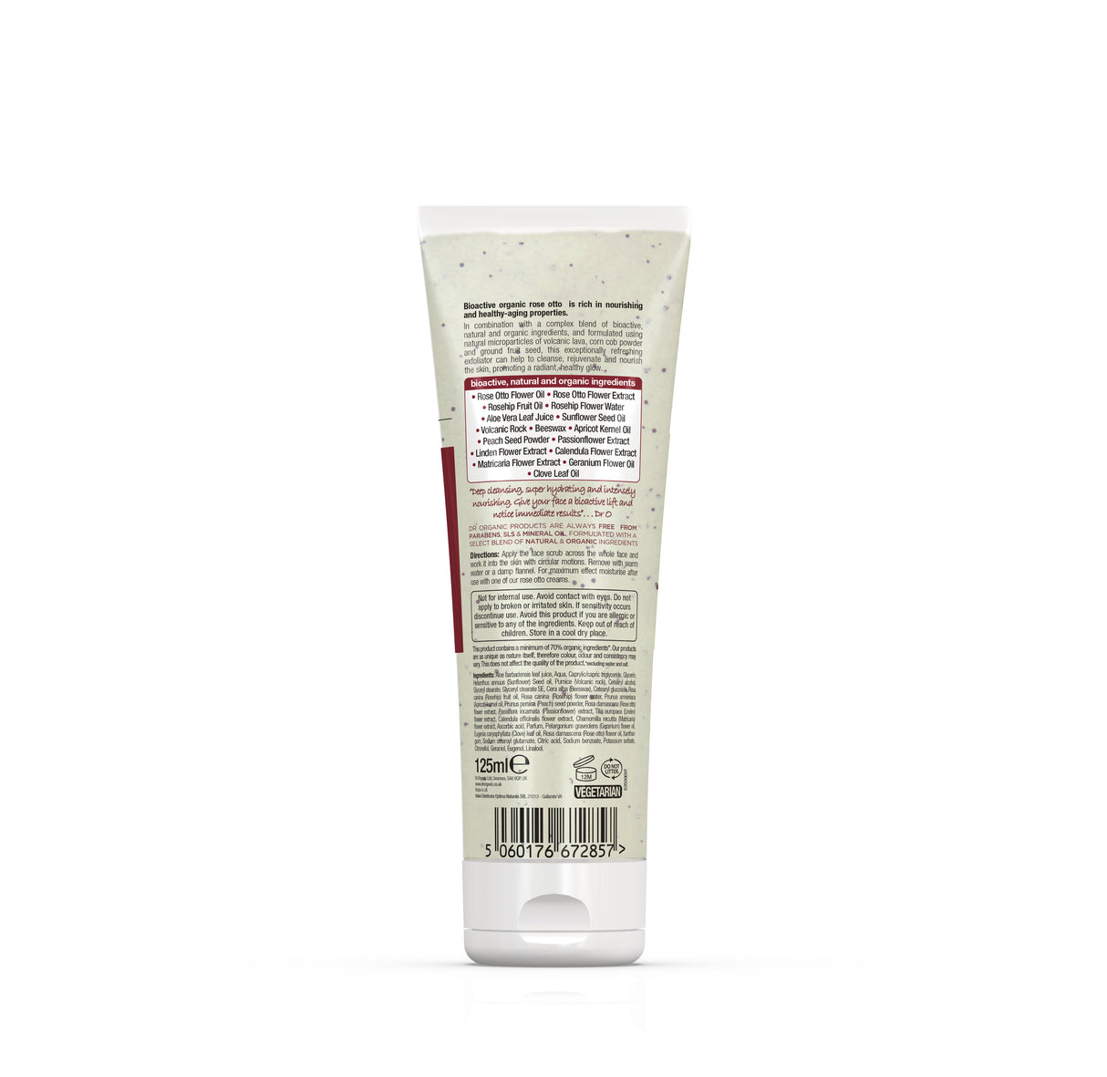 Dr Organic Rose Otto Face Scrub 125ml