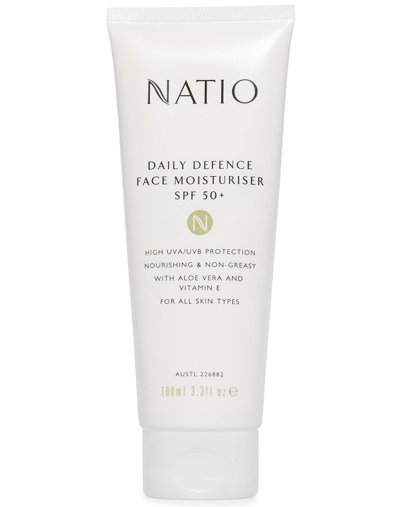 NATIO Daily Defence Face Moisturiser SPF 50+ 100ml