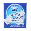 At Home Wash Laundry Sheets White 16pc