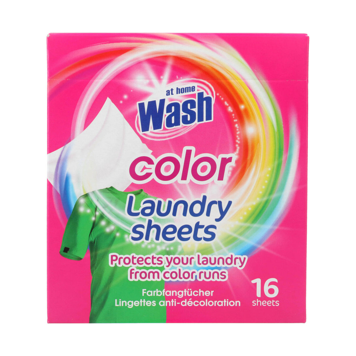 At Home Wash Laundry Sheets Color 16 pieces