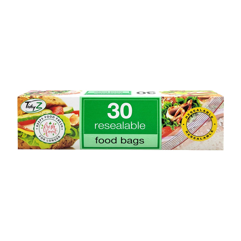 TIDYZ RESEALABLE FOOD BAGS 30s