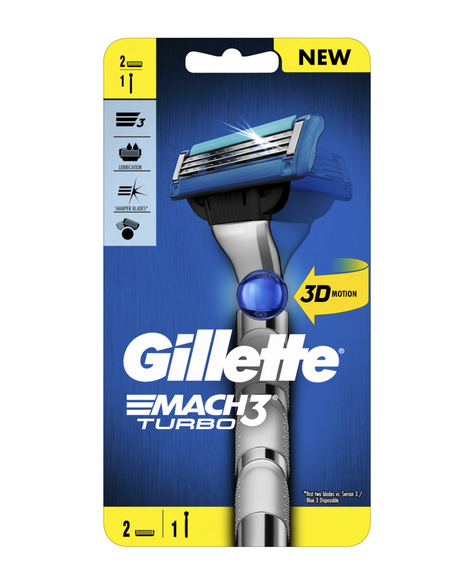 GILLETTE Mach3 Turbo Razor 2Up
