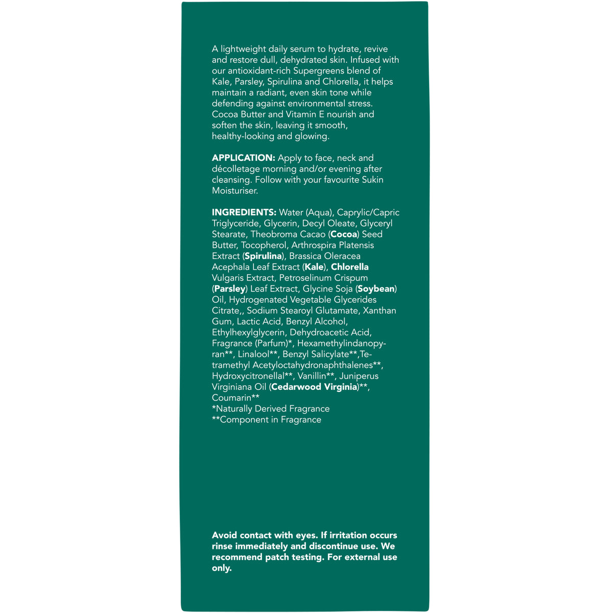 SUKIN SUPERGREENS RECOVERY SERUM 30ML