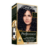 L'Oréal Paris Préférence Permanent Hair Colour - 1 Napoli (Black)