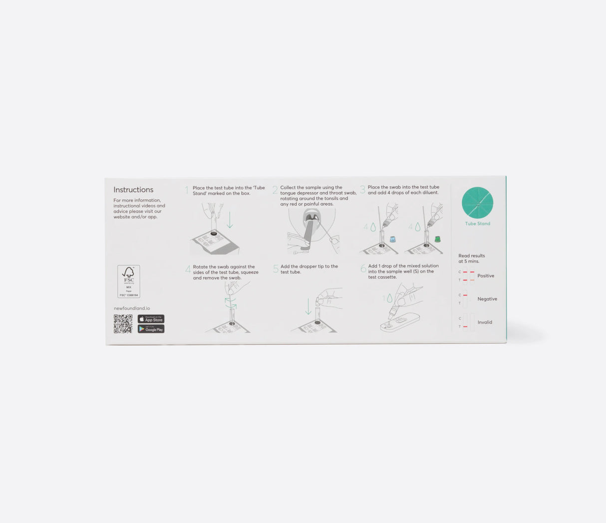 NewFoundLand Strep A Self Test Kit 1pk