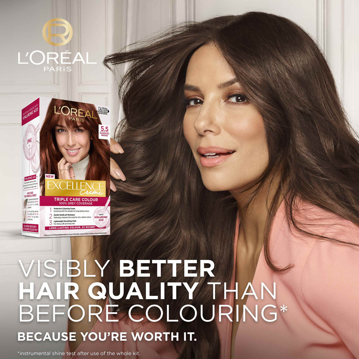 L'Oréal Paris Excellence Crème Permanent Hair Colour - 5.5 Mahogany Brown