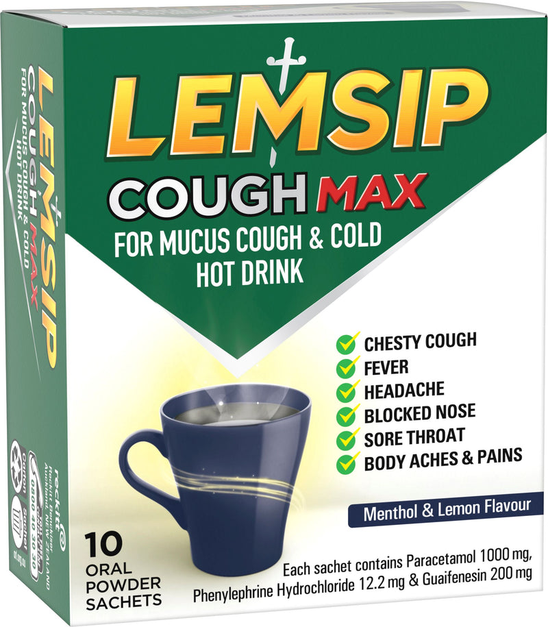 Lemsip Mucus Cough & Cold Menthol & Lemon 10pk