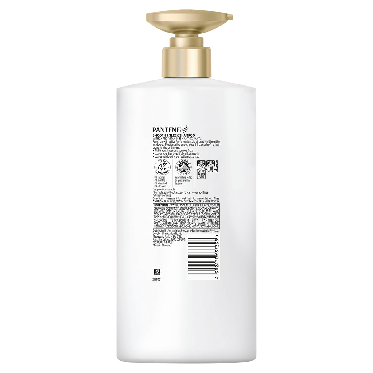 Pantene Smooth & Sleek Shampoo 900ml