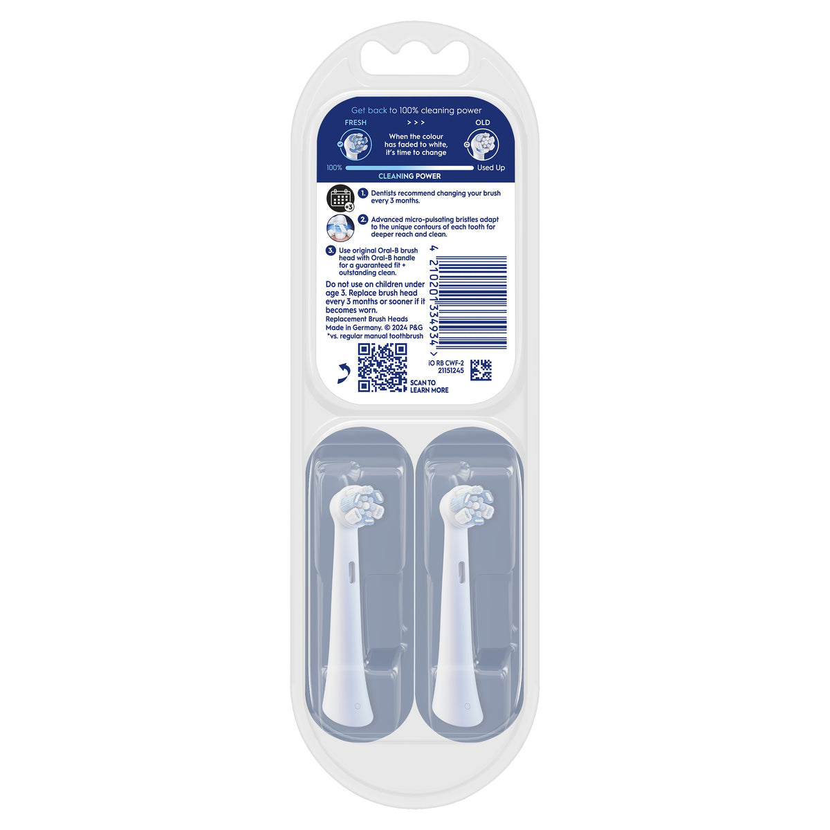 Oral-B IO (R) Advanced Clean Wht 2pk