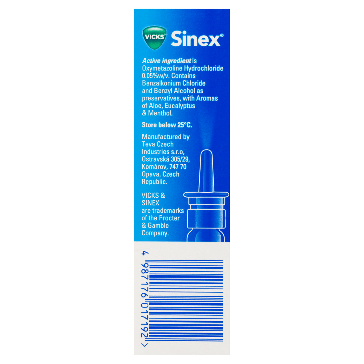 Vicks Sinex Nasal Decongestant Nasal Spray 15mL