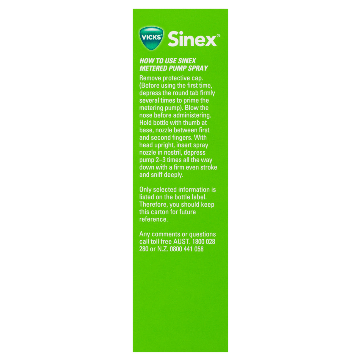 Vicks Sinex Nasal Decongestant Nasal Spray 15mL