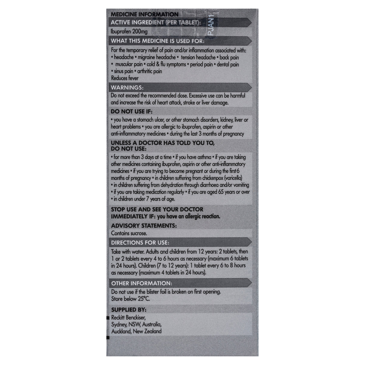 Nurofen Ibuprofen 200mg 48 Tablets (Limit 2)