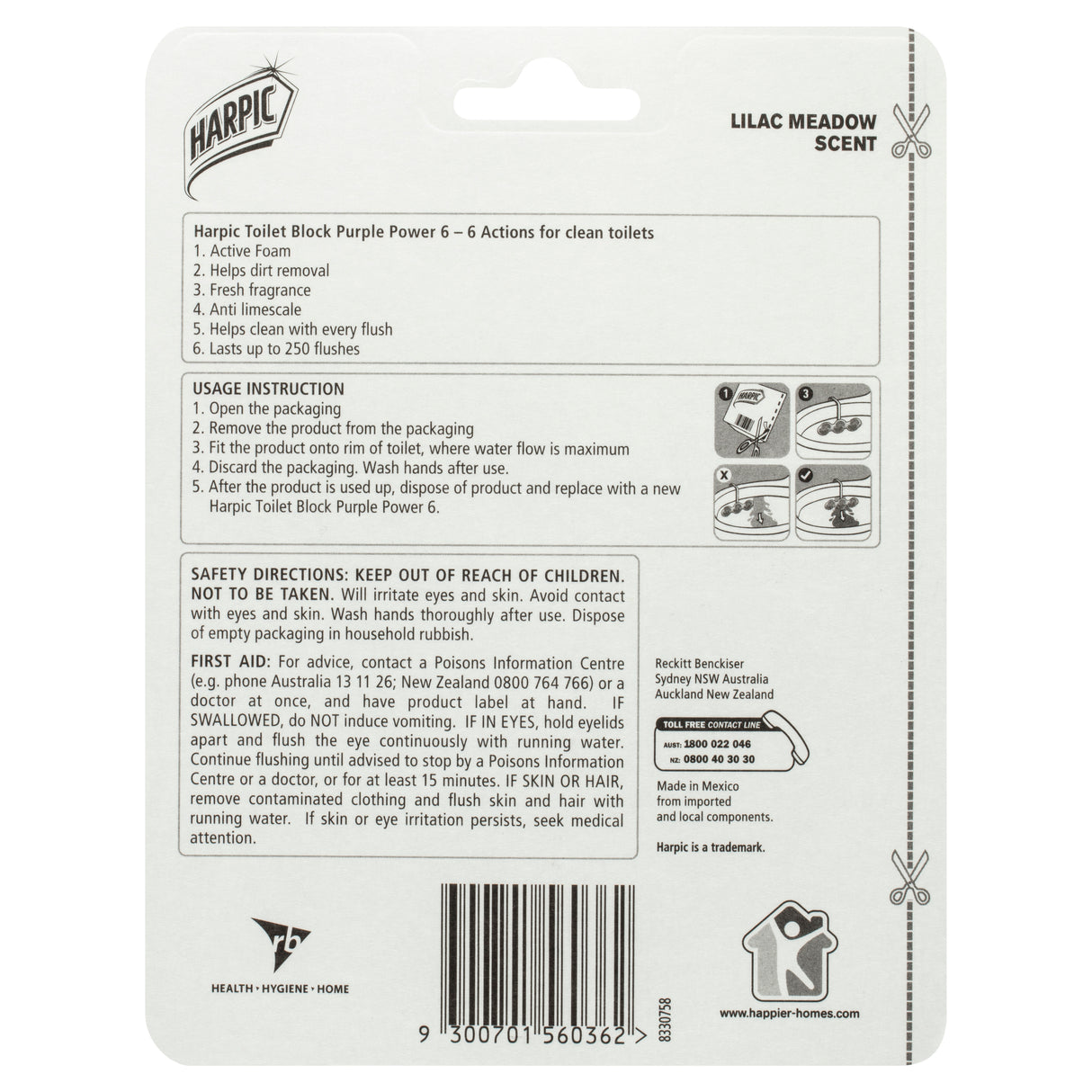 Harpic Toilet Block Purple Power Single