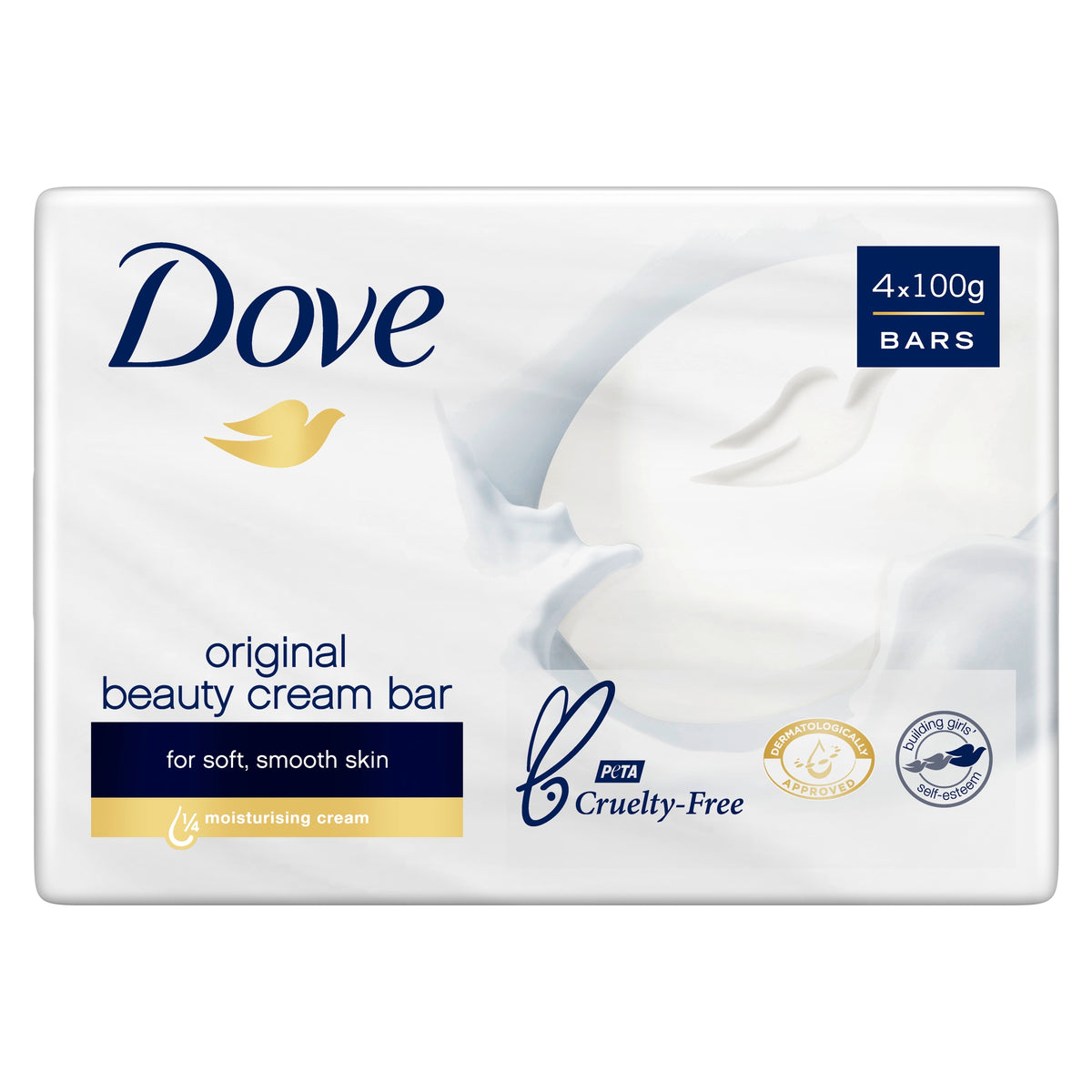 Dove Beauty Cream Bar Original Soap 400 GR 4 Bars
