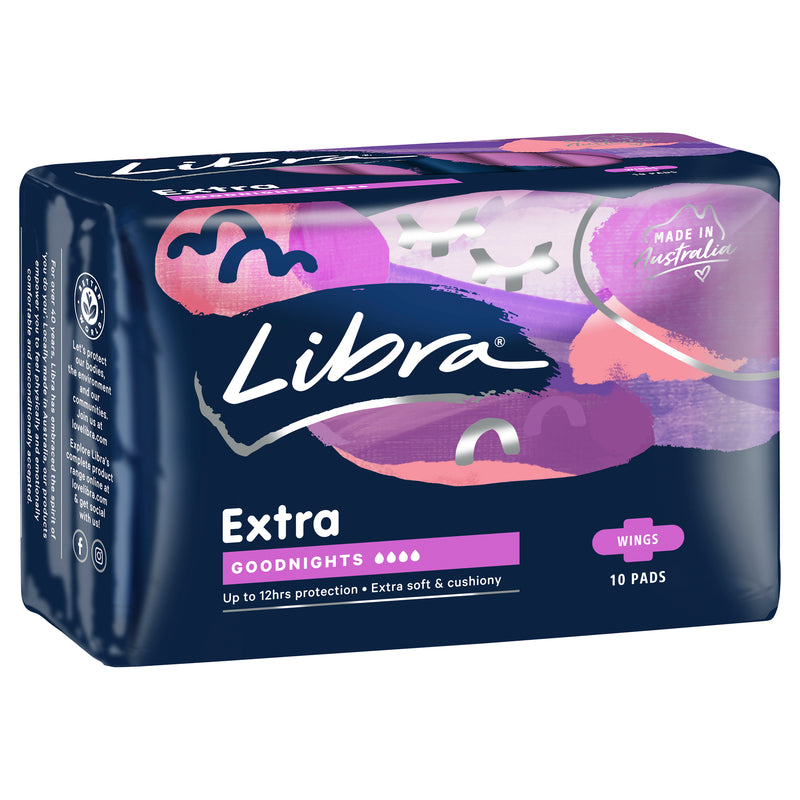 Libra Extra Pads Goodnights with Wings 10 pack
