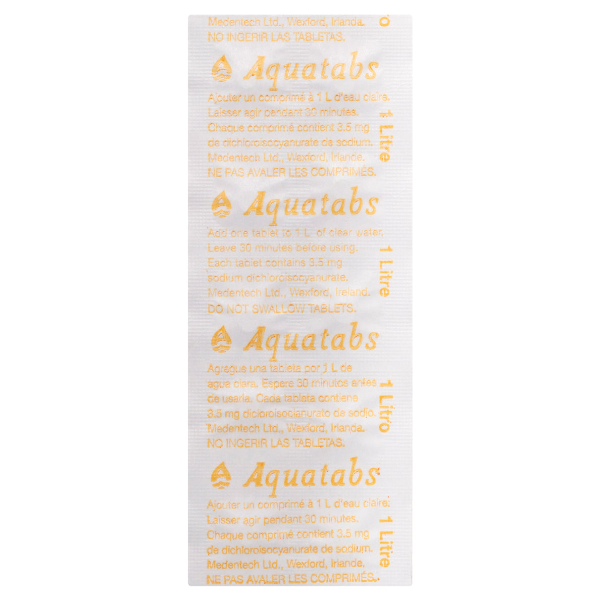 Aquatabs Water Purification Tablets - Box of 50 Tablets