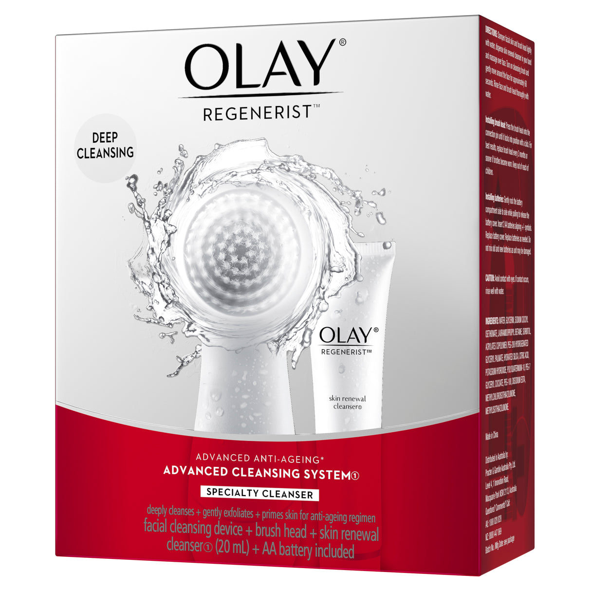 OLAY REGENERIST CLEANSING SYSTEM POWER BRUSH & HEAD