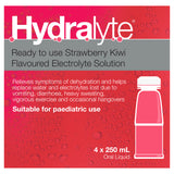 Hydralyte Ready to use Electrolyte Solution Strawberry Kiwi Flavoured 4 x 250mL