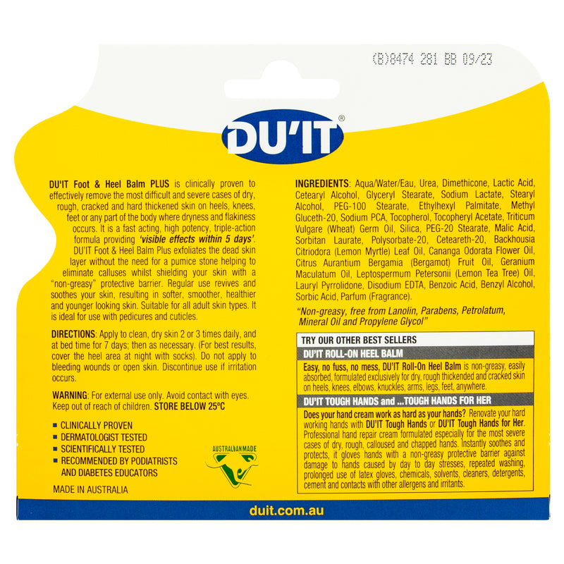 DU'IT Foot & Heel Balm Plus Dry Skin Foot Cream 50g